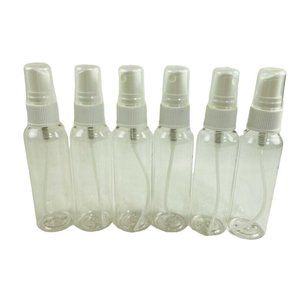 6pcs 100ml Clear Plastic Empty Spray Bottles  Refill Mist Pump Travel Reuse US u